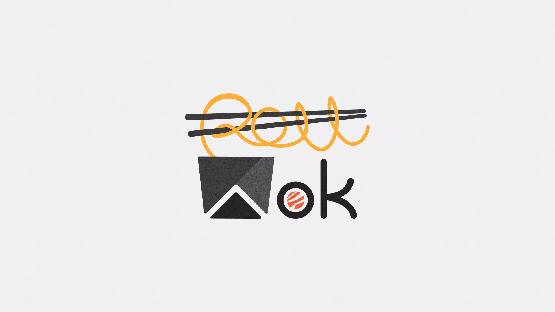 Разработка логотипа суши-бара «Roll Wok Club» в Сертолово